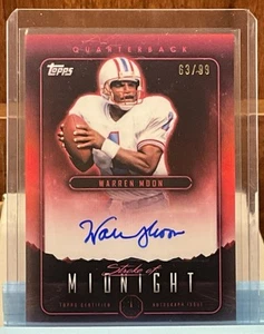 Warren Moon - 2024 Topps Midnight - State Of Midnight Pink Auto #63/99 - Bild 1 von 1
