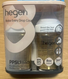 Hegen-Easy to Clean Anti-Colic Baby Bottle,8oz for 3 to 6 Months (2pk) Sealed - Picture 1 of 12
