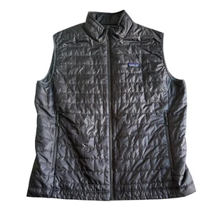 Patagonia Mens XL Nano Puff Vest Gray Insulated Lightweight Zipper Pockets - Picture 1 of 10