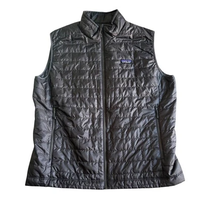Patagonia Mens XL Nano Puff Vest Gray Insulated Lightweight Zipper Pockets - Image 1 of 4