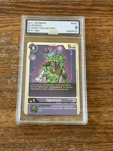 Digimon Card Game Ogremon EX1-059 R Graded AGS 9 Mint Grading - Picture 1 of 3