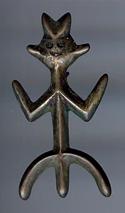 VINTAGE NAVAJO INDIAN SILVER KACHINA FIGURE - Foto 1 di 2