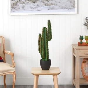 2.5’ Succulent Cactus Artificial Plant Home Office Decor. Retail $99 - Picture 1 of 2