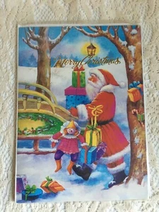 Merry Christmas Santa Claus Sled Snow Gifts - Picture 1 of 2