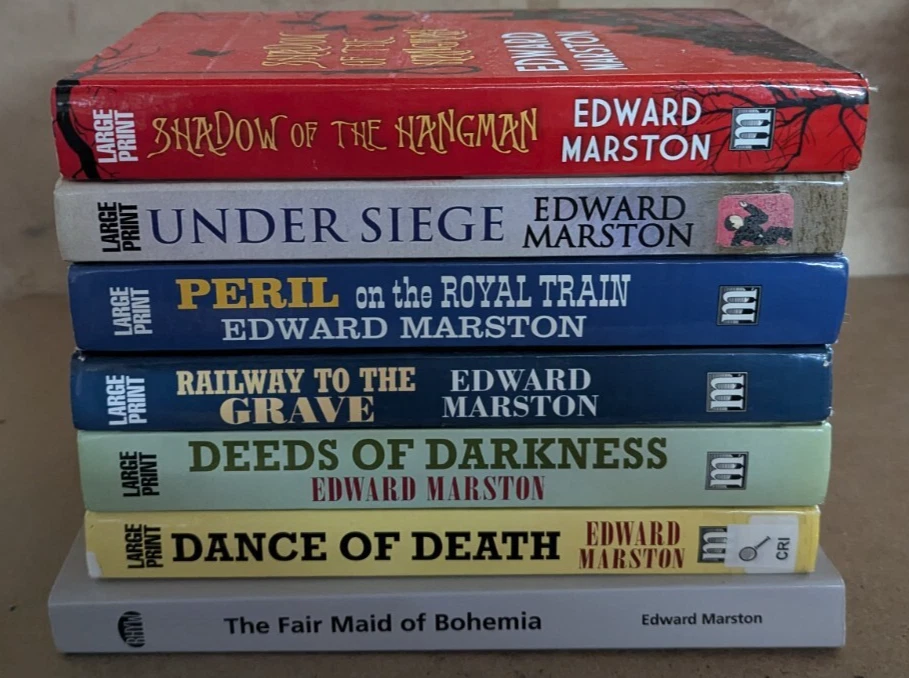 Edward Marston: Job lot collection of 7 LARGE PRINT adult fiction books - Image 1 of 1