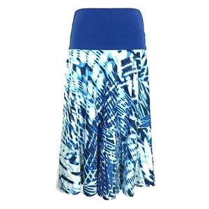 mark By Avon Womens Foldover Skirt & Tube Dress Size S Blue White Abstract Print - Picture 1 of 9