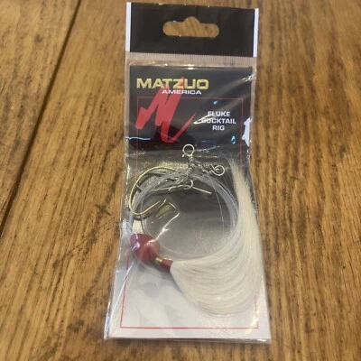 Plantilla Matzuo Fluke Bucktail con cuentas rojas MR-16BR NOS Foto 1 de 4