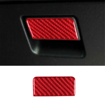 Red Carbon Fiber Glove Box Handle Cover Trim For Toyota FJ Cruiser 2007-14 Foto 1 de 4