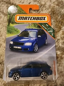 Matchbox 2019 MBX Road Trip #16 '02 Audi RS 6 Avant Blue w/ Factory Defect - Picture 1 of 6