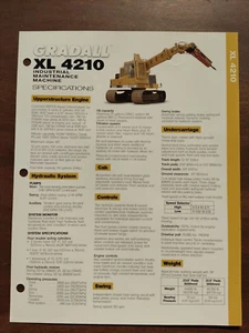 Gradall XL 4210 Industrial Maintenance Machine Sales Brochure - Picture 1 of 2