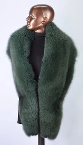 Finnische Saga Pelze tiefer Wald grün Fuchspelz Schulter Halstuch Schal Boa Stola 70" - Bild 1 von 2