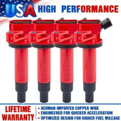 4 bobinas de encendido para Toyota Corolla Celica Matrix 2000-08 1,8 L UF247 90919-02339 Foto 1 de 4