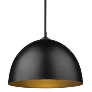 Golden Lighting Zoey 1-Light Matte Black Standard Pendant - Picture 1 of 6