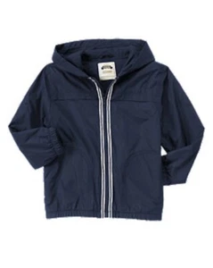Giacca frangivento Nuova con Etichette Gymboree Cappuccio Impermeabile Ragazzi L 10 12 - Foto 1 di 2