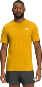 The North Face Shirt Mens Medium Yellow Short Sleeve Crew Neck Cotton Blend Bear - Picture 1 of 3