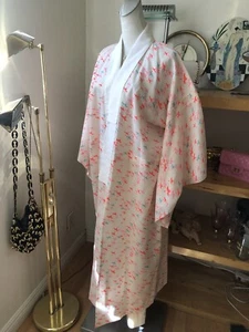 Vintage Japanese Juban kimono Wool ?Women's NagaJuban Kimono Robe - Picture 1 of 7