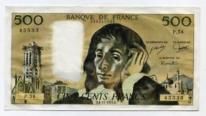 Frankreich 500 Francs 6.11.1975 Pick 156.c vz+ zirkulierte Banknote - Bild 1 von 2
