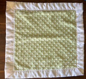 CUDDLE TIME Green Baby Blanket Security Lovey Minky Dots carters Mini 18x18”