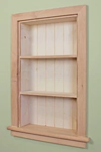 Imp. 14x24 Unfininished Aiden Wall Niche with beadboard back - Fox Hollow - Picture 1 of 4