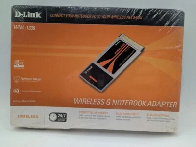 D-Link WNA-1330 Wireless G Notebook Adapter - New SEALED - ST49 - Image 1 of 4