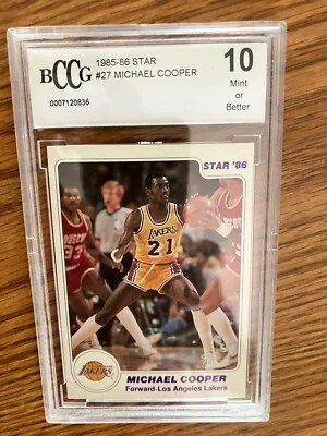 1985-86 Star #27 Michael Cooper HOF BCCG 10  Mint Or Better Lakers!!! - Image 1 of 2