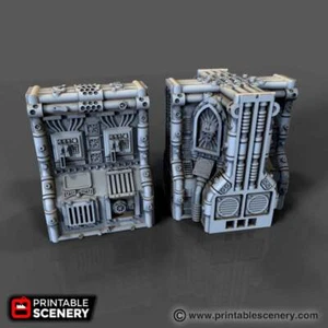 Columna de pared de colmena de nave espacial gótica 28 mm ciencia ficción Alien Wargaming paisaje de terreno - Imagen 1 de 1