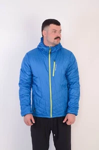 Ortovox Swisswool Inside Men's Blue Nylon Puffer Jacket Size L Made in Hungary - Picture 1 of 18