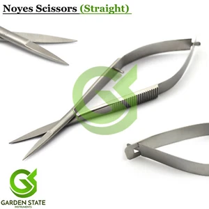Noyes Micro Dissecting Spring Scissors Sharp Straight Ophthalmic Shears - Picture 1 of 2