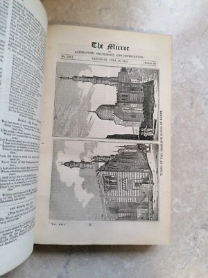 1835 THE MIRROR LITERATURE AMUSEMENT Japan India Natural History Railways - Image 1 of 4