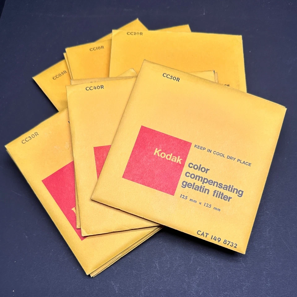 SEALED NOS KODAK 125mm Gel Wratten CC05R CC10R CC20R CC30R CC40R CC50R Filter - Image 1 of 1