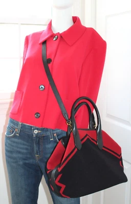 Polo Ralph Lauren Handbag Collection Red & Black Vintage Inspire Aztec Style EUC - Image 1 of 4