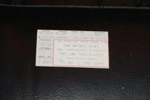 1992-93 TRAIL BLAZERS AT SPURS NBA BASKETBALL PLAYOFF TICKET FINAL GAME 4 1ST RO - Picture 1 of 2