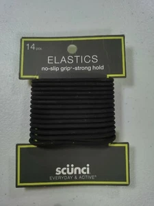 Scunci No Slip Grip Strong Hold Gummis schwarz 14 Stück  - Bild 1 von 2