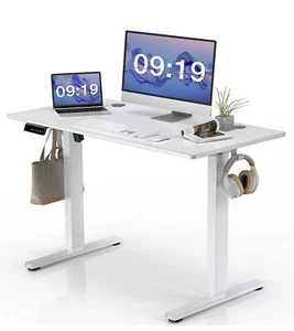 SMUG Electric Standing Desk - 48 x 24 inch Adjustable Sit to Stand Up Desk-White - Picture 1 of 8