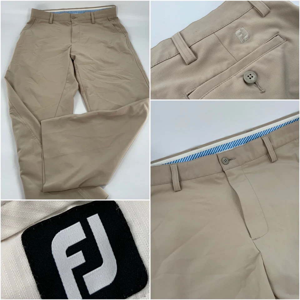 Pantalones de golf FootJoy para hombre 34x29 tostados polielastizados frente plano LNWOT YGI K2-144 Foto 1 de 4