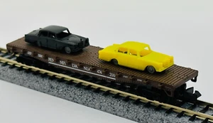 MODEL POWER #4011 N Scale 50' FLAT CAR - PENNSYLVANIA RR Car Carrier Brown - Picture 1 of 5