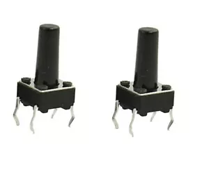 50pcs Momentary Tact Tactile Push Button Switch 4 Pin DIP Through Hole 6x6x11mm - Foto 1 di 1