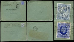 GB KG5 1933-35 AMERICAN EXPRESS PERFINS 2 1/2d DIFFERENT ISSUES to TEHERAN - Picture 1 of 1