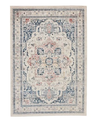 Soreaq Pale Rose and White Traditional Distressed Rug - image 1 of 4