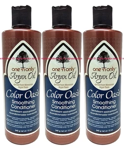 ( Lot 3 ) x One 'n Only Argan Oil Color Oasis Smoothing Conditioner 12 oz Ea - Picture 1 of 7