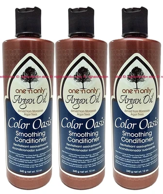 ( Lot 3 ) x One 'n Only Argan Oil Color Oasis Smoothing Conditioner 12 oz Ea - Image 1 of 4