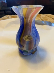 Vintage deutsche handgefertigte Glas Knospen Vase - Bild 1 von 8