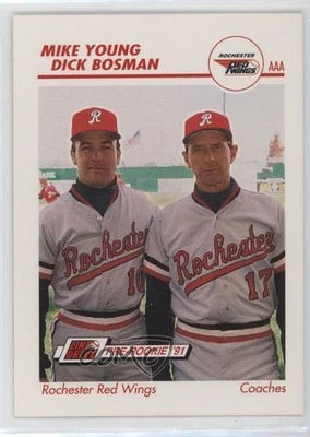 1991 Line Drive Pre-Rookie AAA Dick Bosman Mike Young #475 - Image 1 of 2
