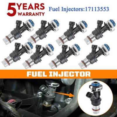Inyector de combustible 8 piezas para Chevrolet Silverado 2500 HD/3500 / Suburban 2500 2001-2006 Foto 1 de 4