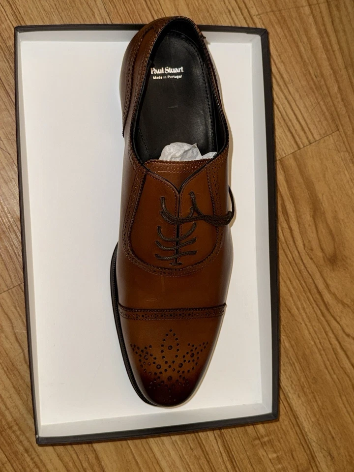 Sapatos sociais masculinos marrom escuro Paul Stuart - Imagem 1 de 4