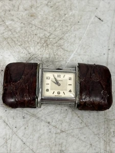 Vintage 49mm Movado Ermeto Mechanical Pocket Purse Watch Leather Swiss Made 575 - Bild 1 von 11