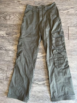 Pantalones cargo Abercrombie and Fitch 2R 2 talla regular 26 Y2K años 90 80 nuevos sin etiquetas verdes Foto 1 de 4
