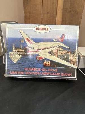 HUMBLE OIL DC-3 DIE-CAST LIMITED EDITION AIRPLANE  BANK #45003 - Image 1 of 4