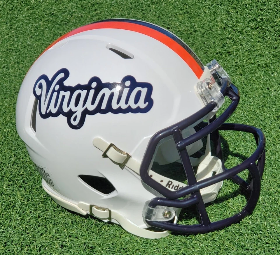 VIRGINIA CAVALIERS 2025 SCRIPT LOGO FOOTBALL MINI HELMET - Image 1 of 1