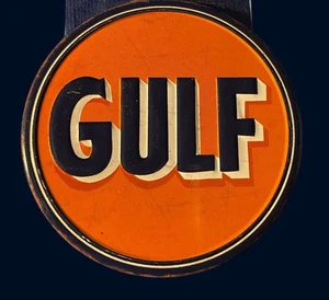 Imán de refrigerador Gulf redondo estilo vintage 2,25 X 2,25 aceite nuevo - Imagen 1 de 1